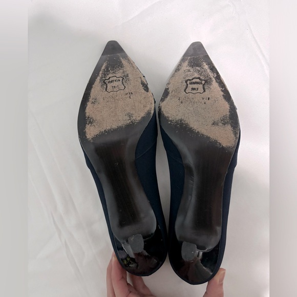 Stewart Weitzman Dark Blue Kitten Heels, Size 7.5 - Picture 5 of 6